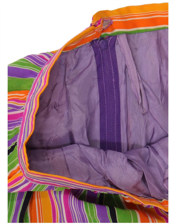 VINTAGE Womens Tiered Skirt W25 XS Multicoloured Striped