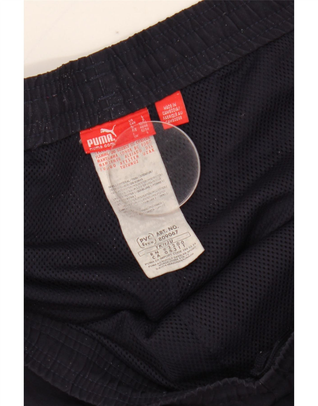 Puma Mens Graphic Tracksuit Trousers Large  Navy Blue Polyester