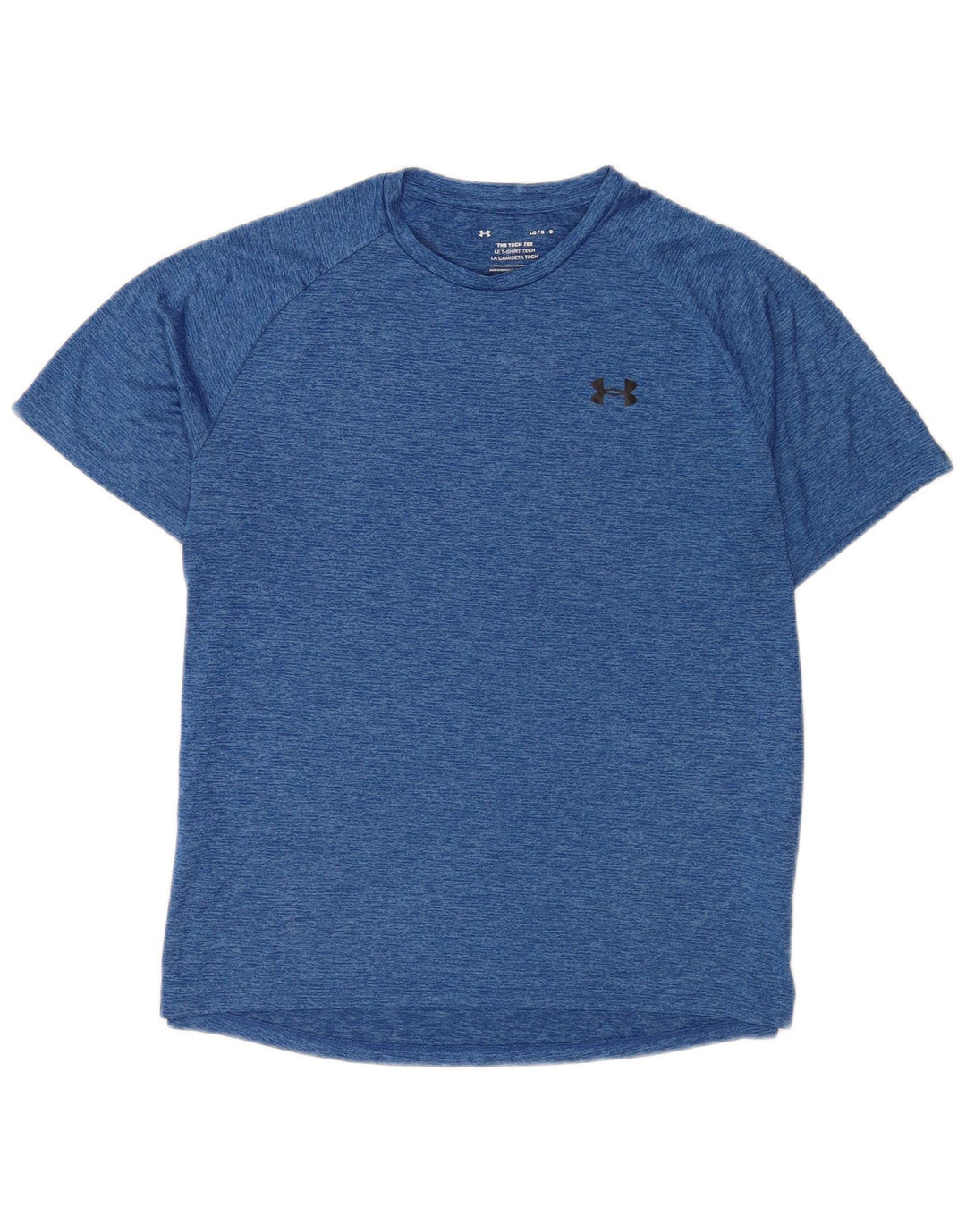 Under Armour Mens T-Shirt Top Large Blue Flecked Polyester