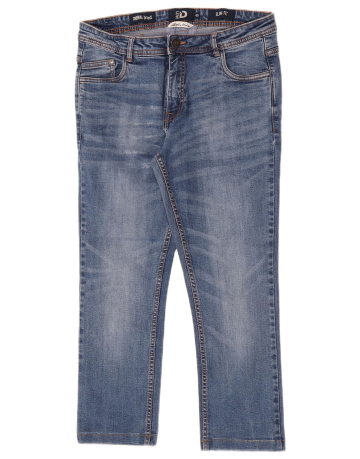Dack's Womens Crop Slim Jeans IT 46 Large W30 L24 Blue Cotton