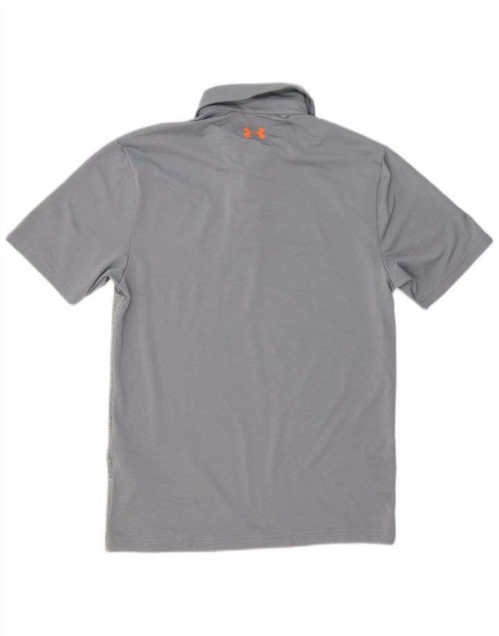 Under Armour Mens Polo Shirt Small Grey Colourblock Polyester