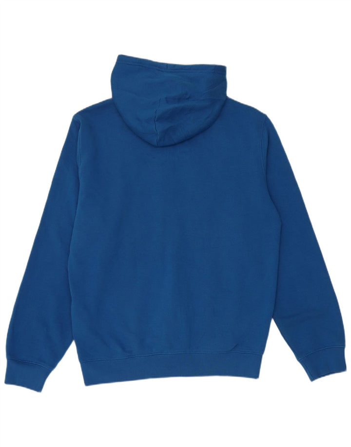 Champion Mens Graphic Zip Hoodie Sweater Medium Blue Cotton