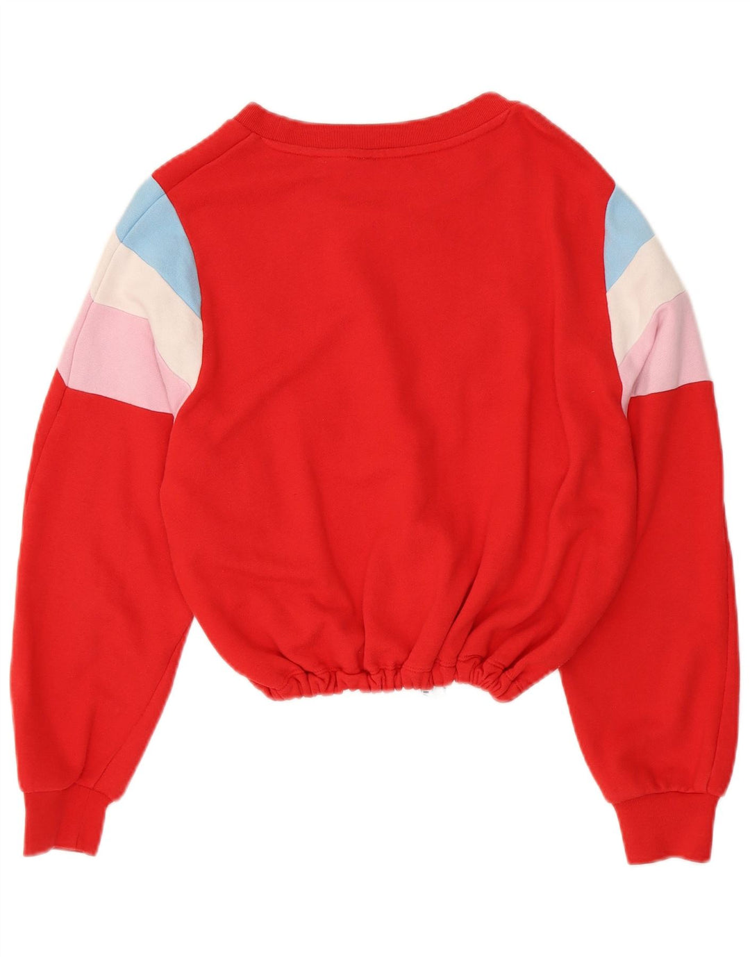 LEVI'S Womens Oversized Sweatshirt Jumper UK 10 Small Red Colourblock