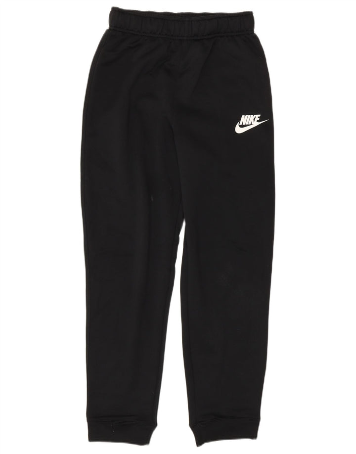 NIKE Boys Tracksuit Trousers Joggers 12-13 Years Large  Black Polyester