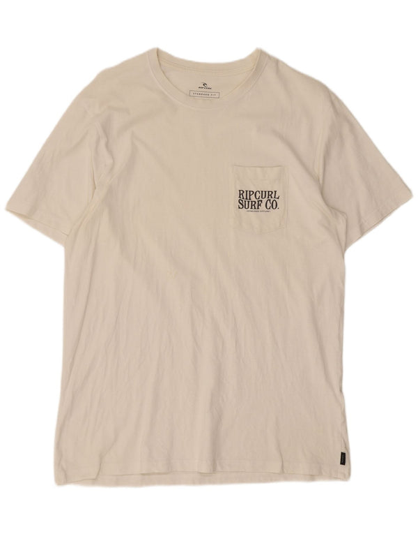 Rip Curl Mens Standard Fit Graphic T-Shirt Top Large White
