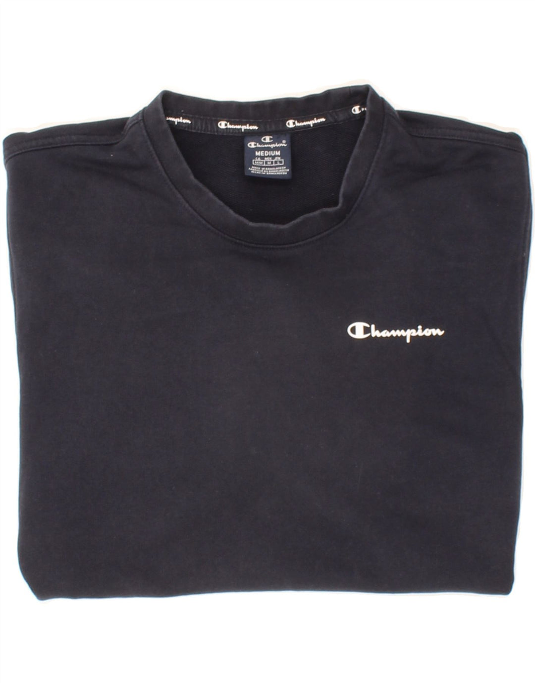 CHAMPION Mens Sweatshirt Jumper Medium Navy Blue Cotton
