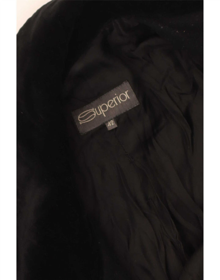 Superior Womens Double Breasted Coat IT 42 Medium Black