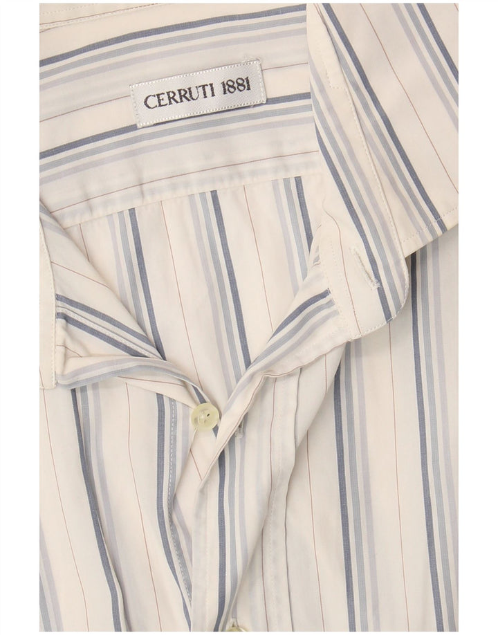 CERRUTI 1881 Mens Shirt Size 41 16 Large White Pinstripe
