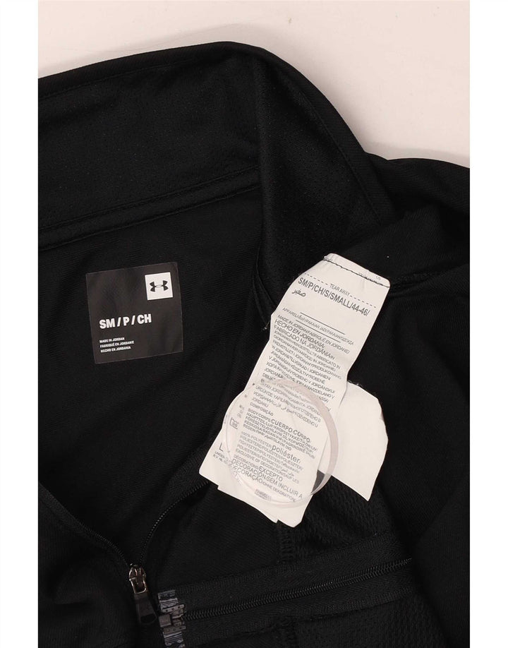 Under Armour Mens Tracksuit Top Jacket Small Black Polyester