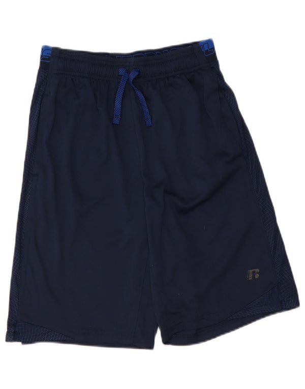 RUSSELL ATHLETIC Boys Dri-Power Sport Shorts 14-15 Years XL Navy Blue