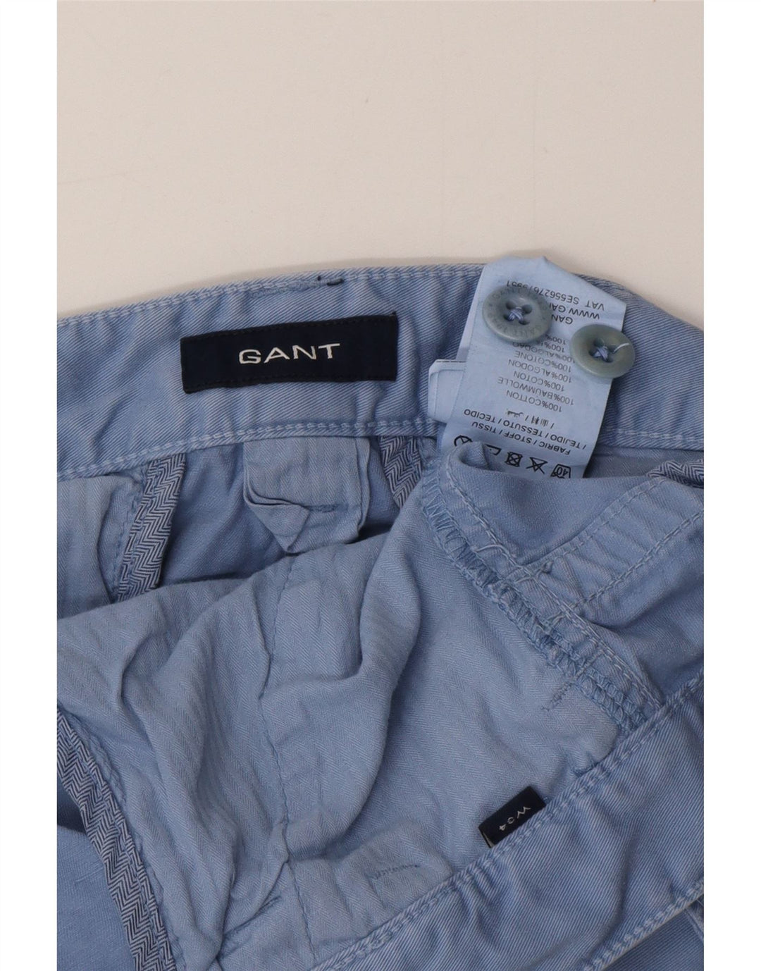 GANT Mens Cargo Shorts W34 Large Blue Cotton