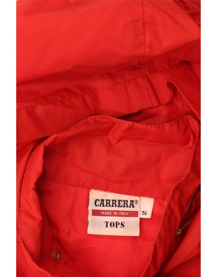 CARRERA Mens Hooded Bomber Jacket UK 36 Small Red
