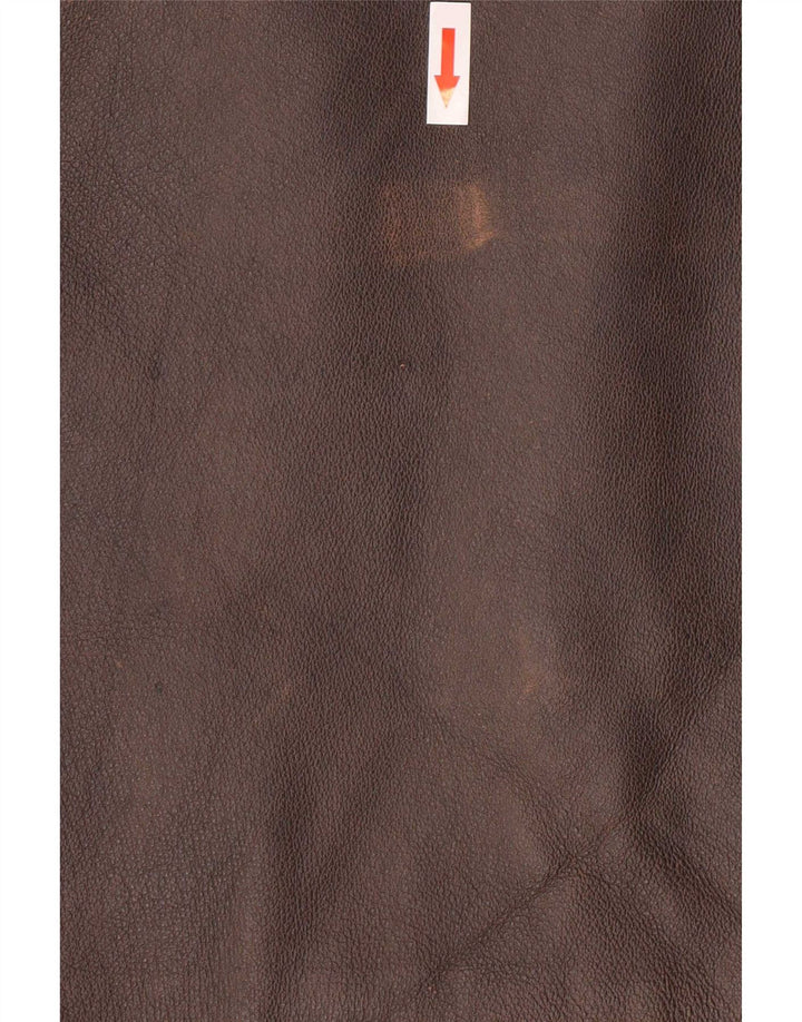 Conbipel Mens Leather Jacket IT 48 Medium Brown