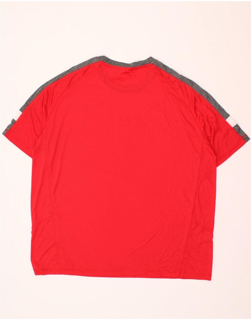 RUSSELL ATHLETIC Mens George Graphic T-Shirt Top 2XL Red Colourblock Vintage Russell Athletic and Second-Hand Russell Athletic from Messina Hembry 