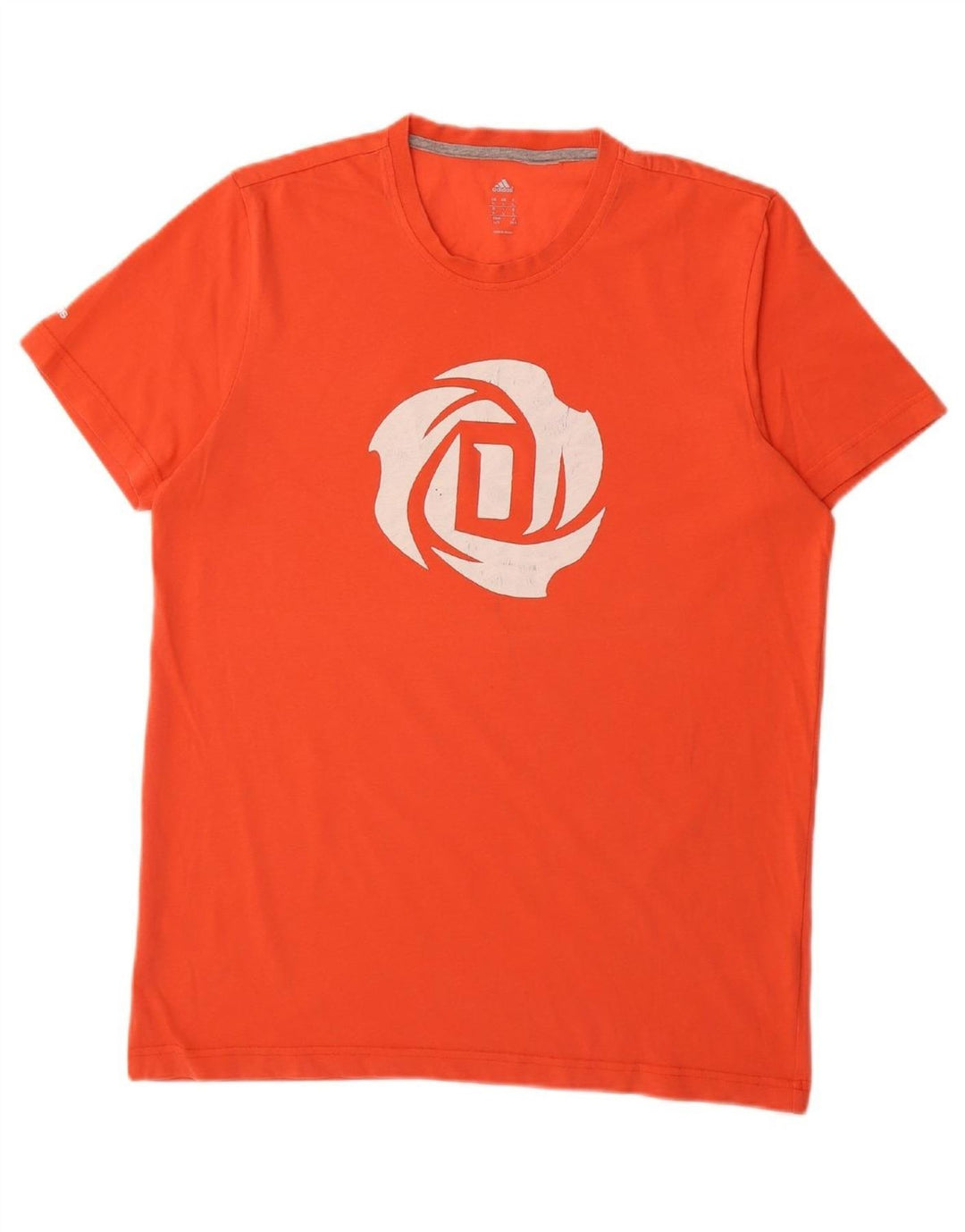 ADIDAS Mens Graphic T-Shirt Top Large Orange