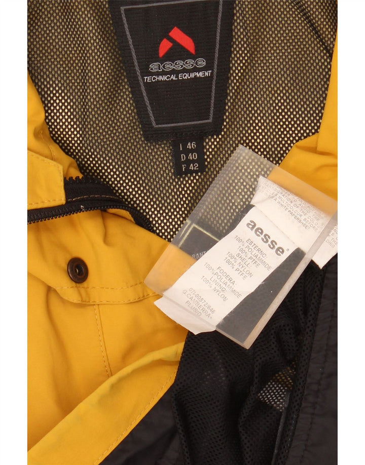 AESSE Womens Oversized Rain Jacket IT 46 Large Yellow Nylon