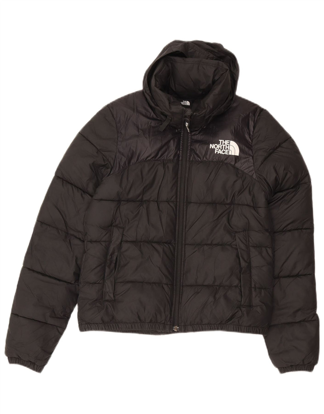 THE NORTH FACE Womens Oversized Padded Jacket UK 6 XS Black Colourblock