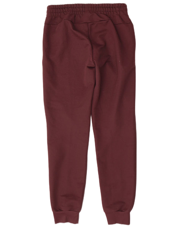 Adidas Womens Tracksuit Trousers Joggers UK 8/10 Small Burgundy Polyester