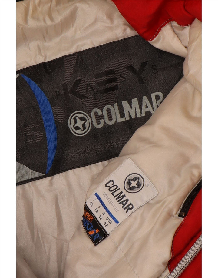 Colmar Mens Graphic Ski Jacket EU 52 Large Red Colourblock