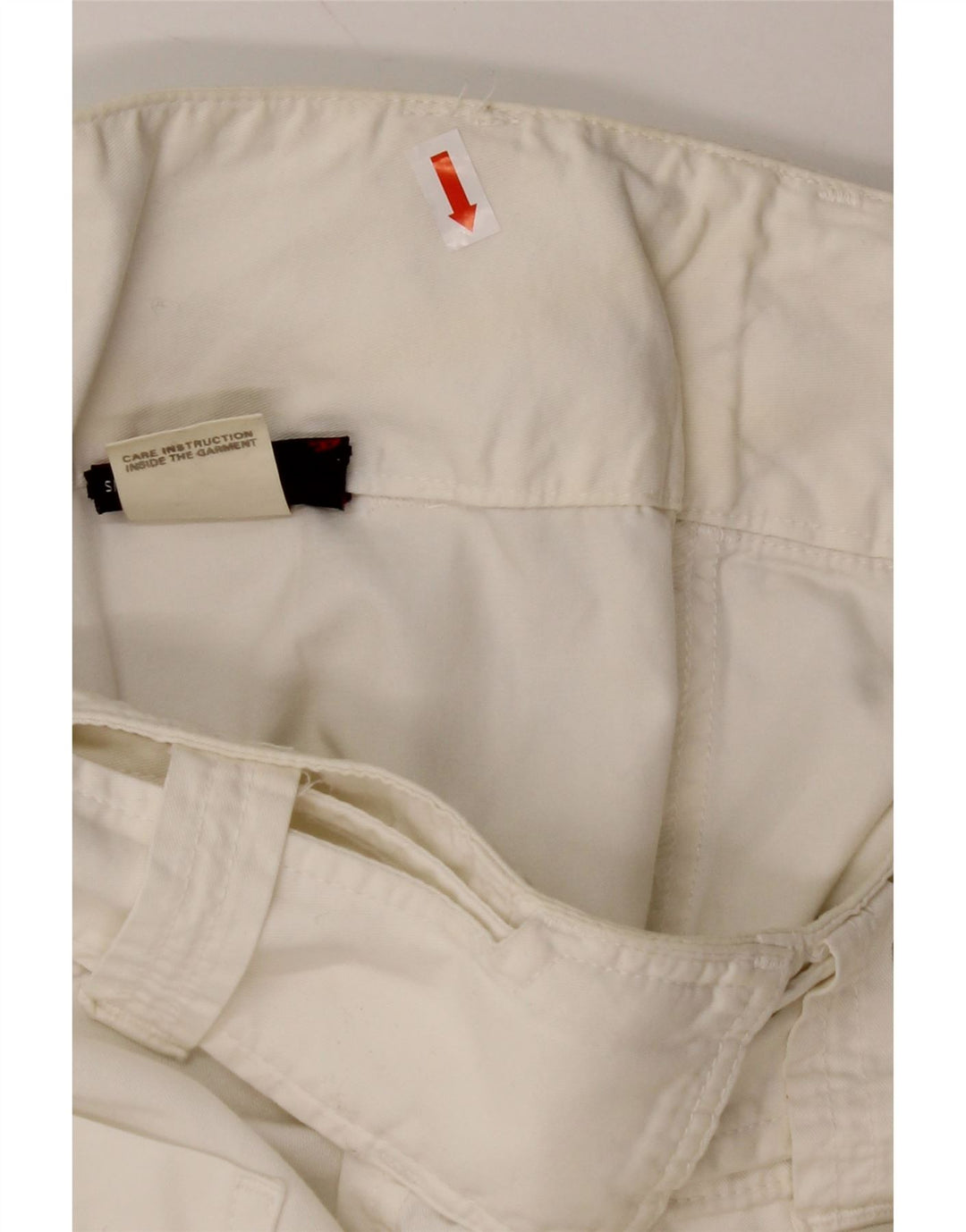 DIESEL Womens Loose Fit Chino Trousers W28 L31 White Cotton