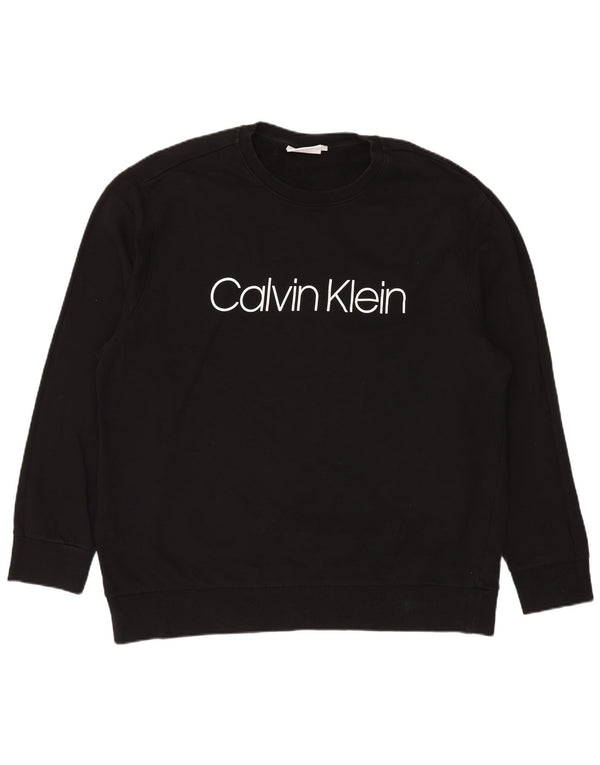 Calvin Klein Mens Graphic Sweatshirt Jumper 4XL Black Cotton