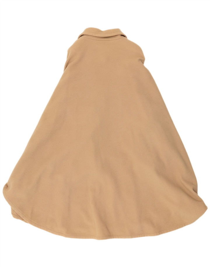 Vintage Womens Poncho Coat One Size Beige Paisley Wool