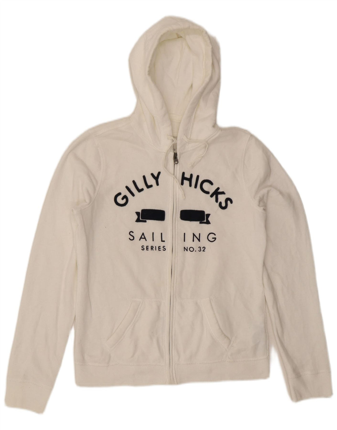 GILLY HICKS Womens Sydney Graphic Zip Hoodie Sweater UK 16 Large White