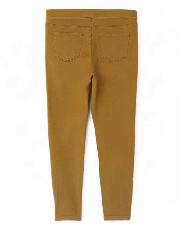 Marks & Spencer Womens Crop Jegging Jeans UK 16 Large W34 L24 Khaki Cotton