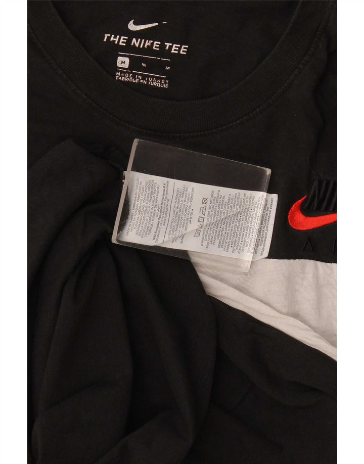 Nike Mens Graphic T-Shirt Top Medium Black Colourblock Cotton