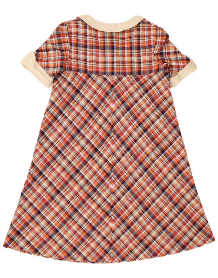 Vintage Womens A-Line Dress US 4 Small Red Check