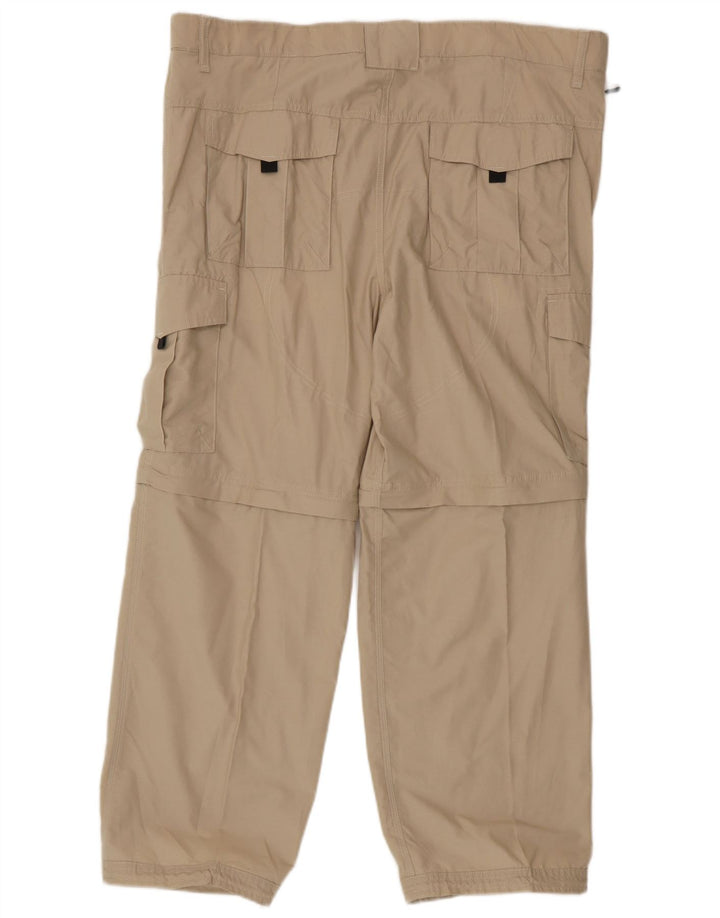 Marks & Spencer Mens Regular Fit Cargo Trousers W40 L29 Beige Cotton