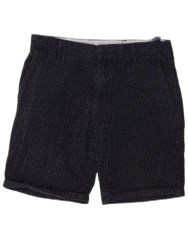 Tommy Hilfiger Mens Chino Shorts W29 Small  Navy Blue Pinstripe Cotton