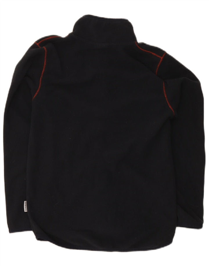 Napapijri Boys Graphic Fleece Jacket 13-14 Years Black Polyester