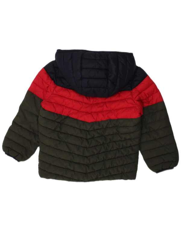 Joules Boys Padded Padded Jacket 4-5 Years Green Colourblock Polyamide