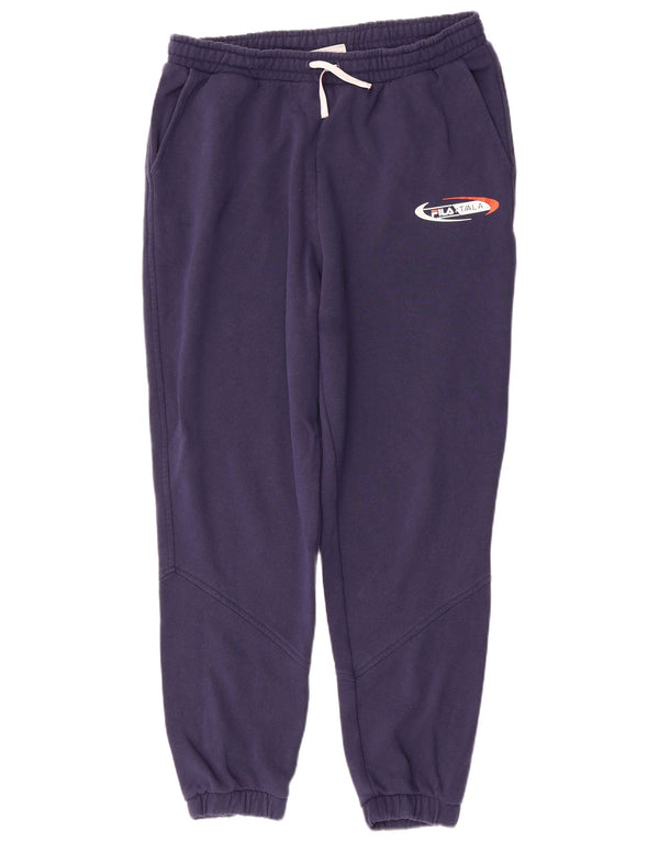 Fila Mens Tiala Graphic Tracksuit Trousers Joggers Medium Navy Blue Cotton