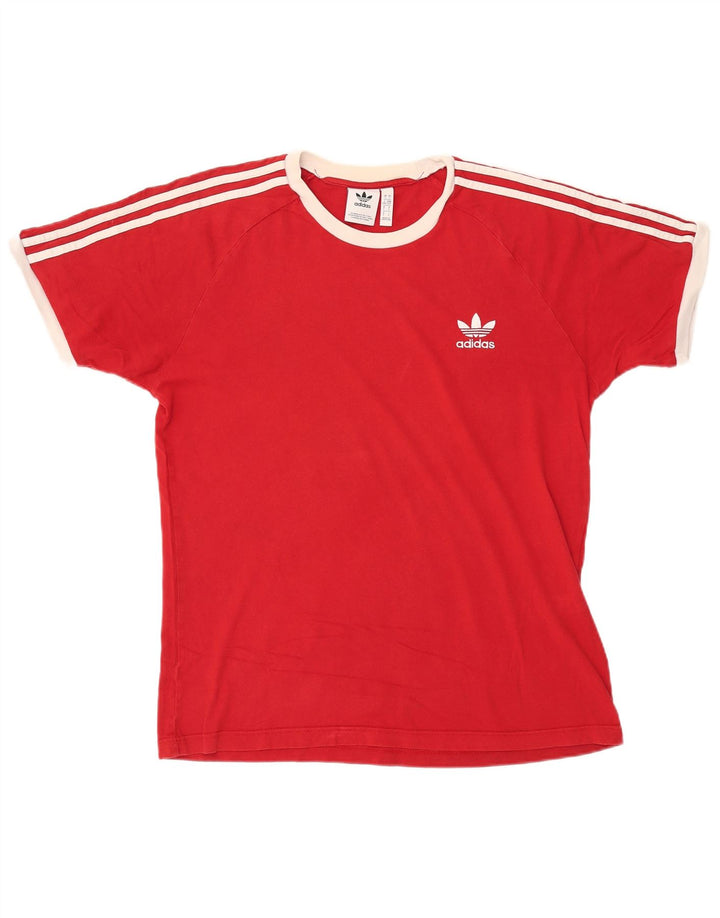 ADIDAS Mens T-Shirt Top Large Red Cotton