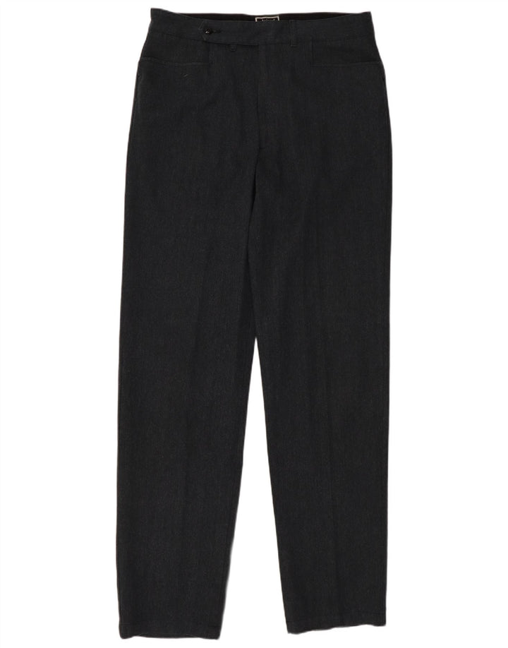 AVIREX Mens Straight Suit Trousers W33 L35 Grey Cotton