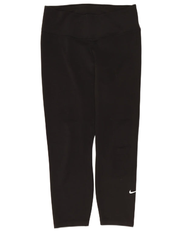 Nike Womens Dri Fit Leggings UK 12 Medium  Black