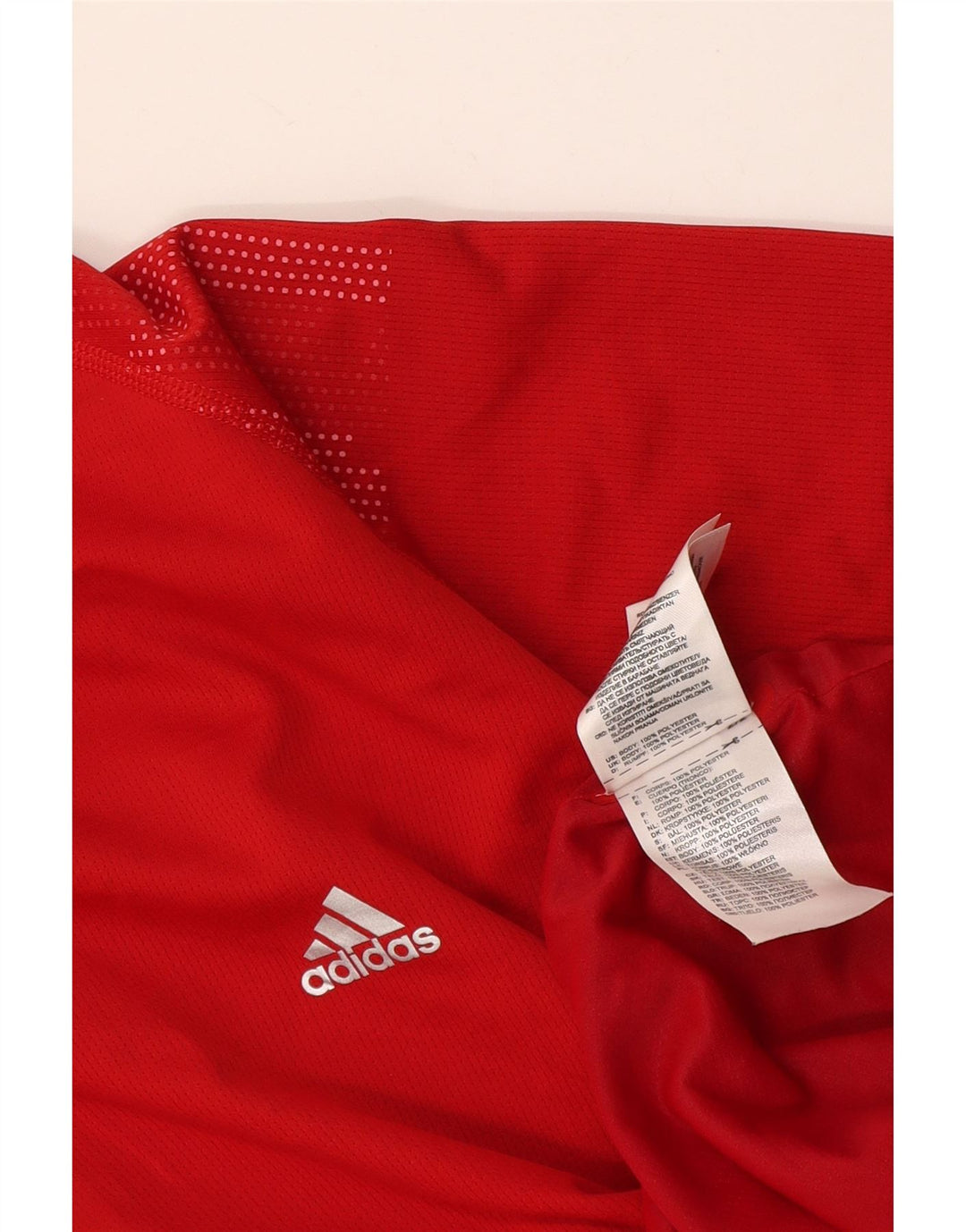 Adidas Mens Polo Shirt Medium Red Polyester