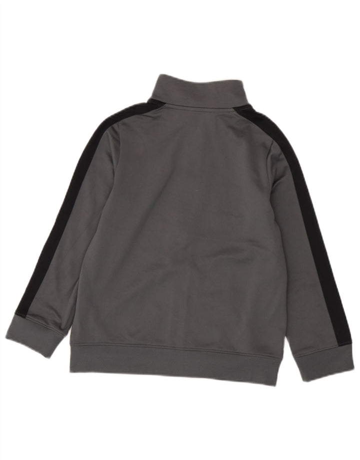 Under Armour Boys Tracksuit Top Jacket 7-8 Years Small Grey Colourblock