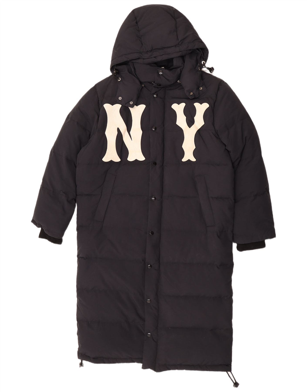 Gucci Mens Graphic Hooded Padded Coat IT 46 Large Black Polyamide