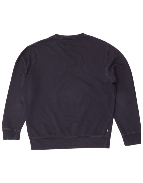 Timberland Mens Graphic Regular Fit Sweatshirt Jumper Large Navy Blue