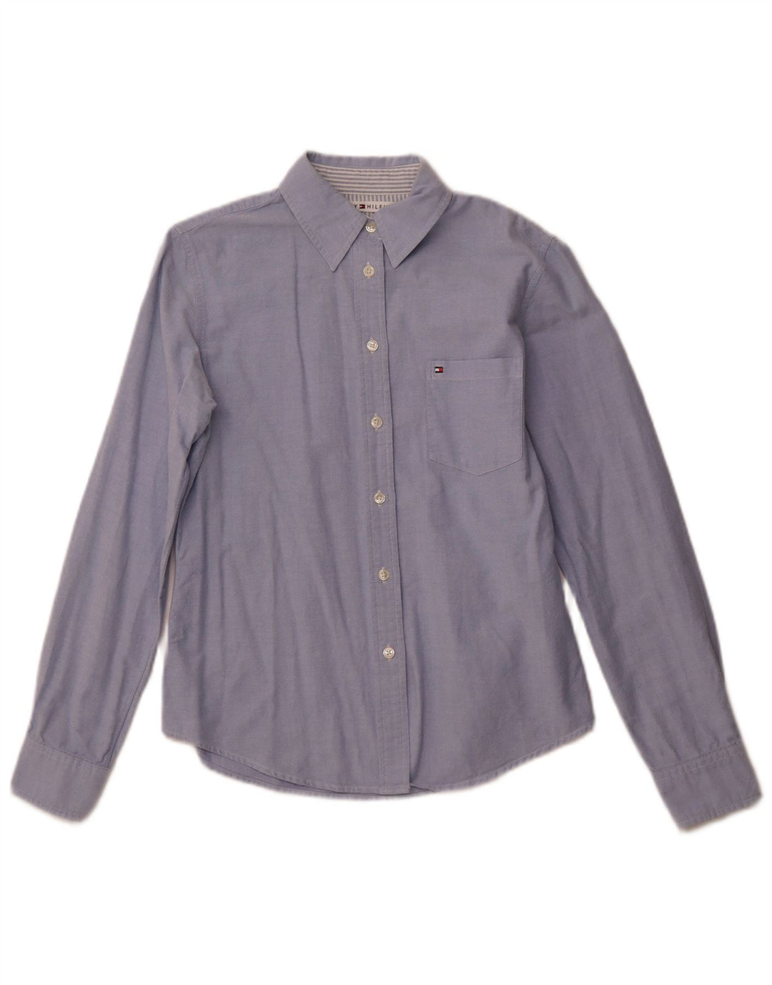 TOMMY HILFIGER Womens Shirt UK 10 Small Blue Cotton