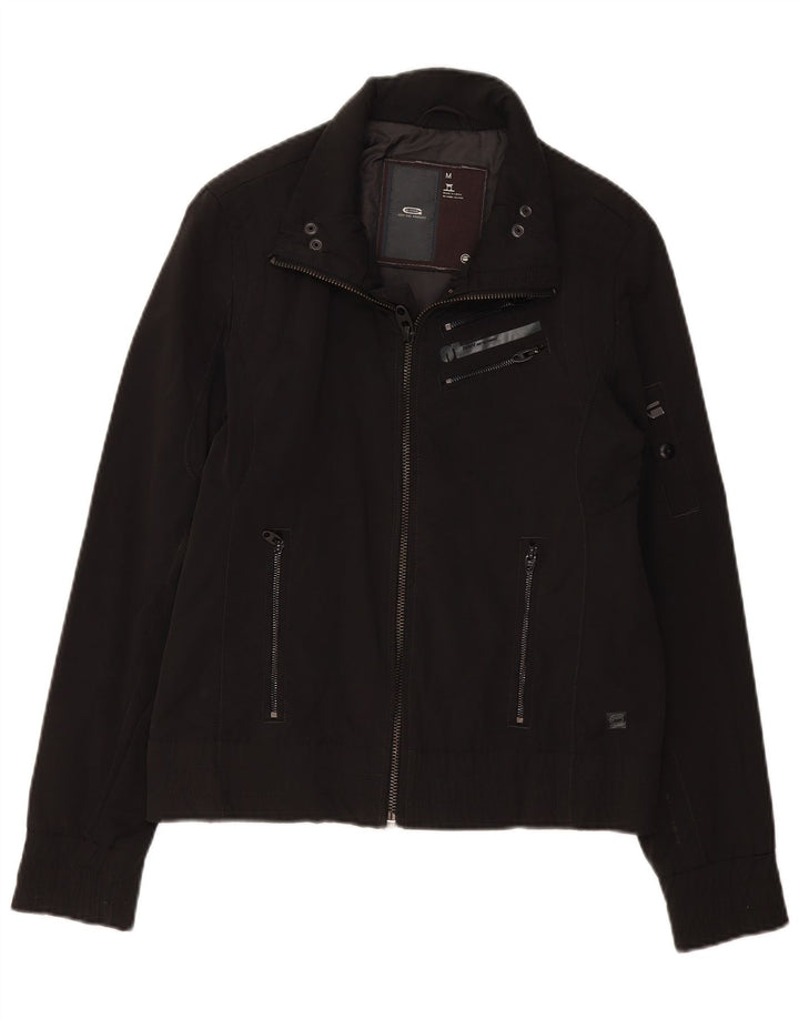 G-STAR Womens Bomber Jacket UK 14 Medium Black Cotton