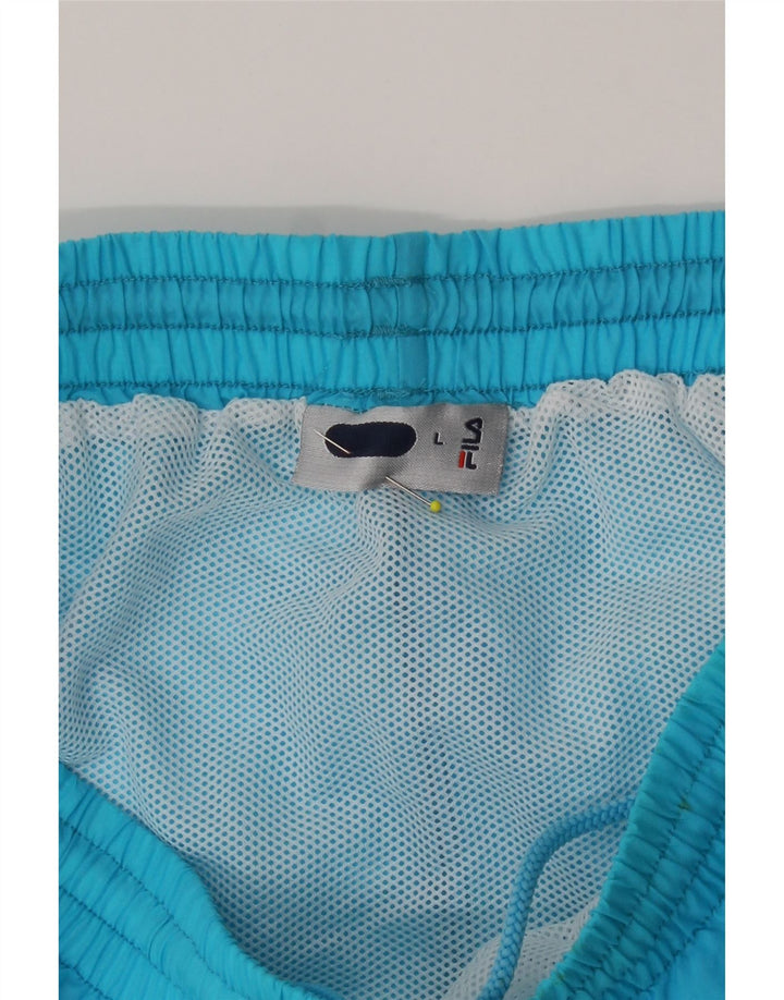 FILA Mens Sport Shorts Large  Blue Polyester Vintage Fila and Second-Hand Fila from Messina Hembry 