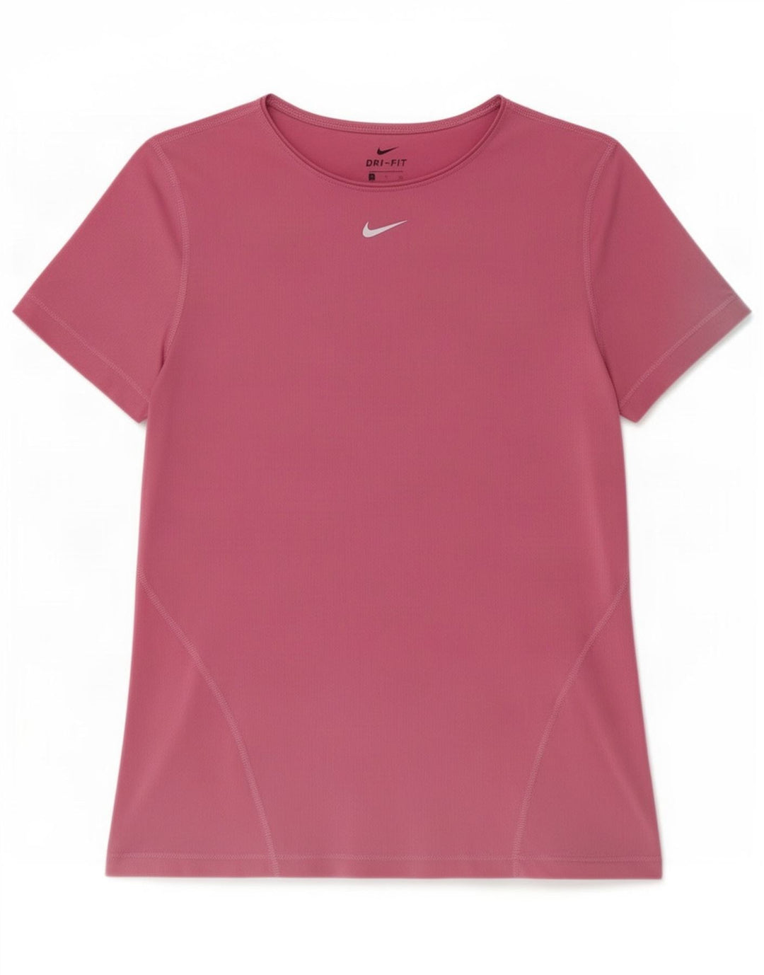 Nike Womens Dri Fit T-Shirt Top UK 10 Small Pink Polyester