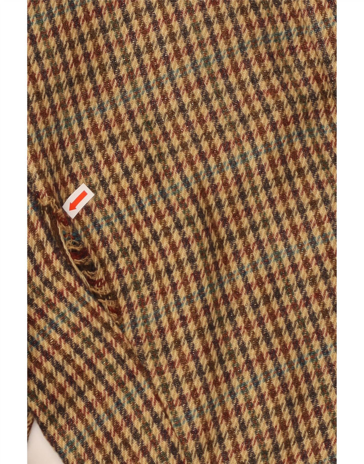 RICH & ROYAL Womens 1 Button Blazer Jacket EU 38 Medium Brown Houndstooth