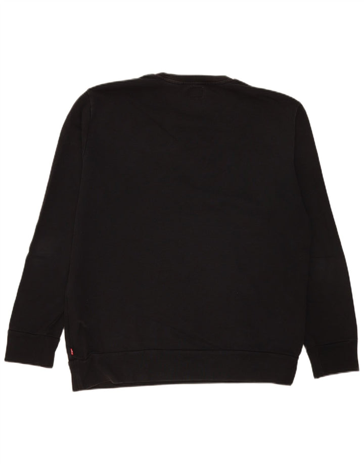 Levi's Mens Graphic Sweatshirt Jumper Large Black Cotton