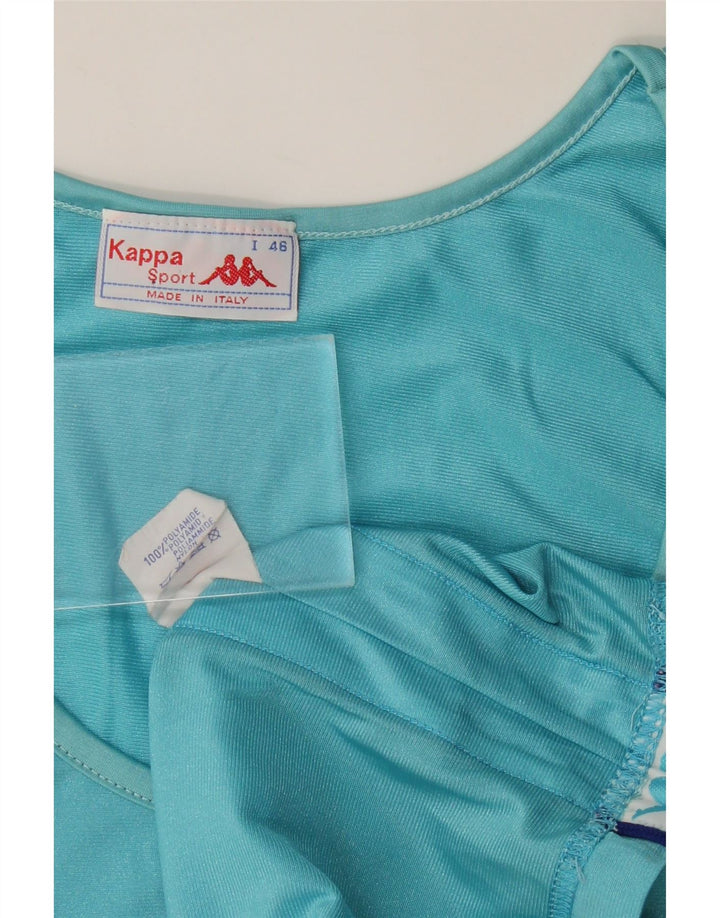 KAPPA Mens Graphic Vest Top IT 46 Small Blue Colourblock Polyamide