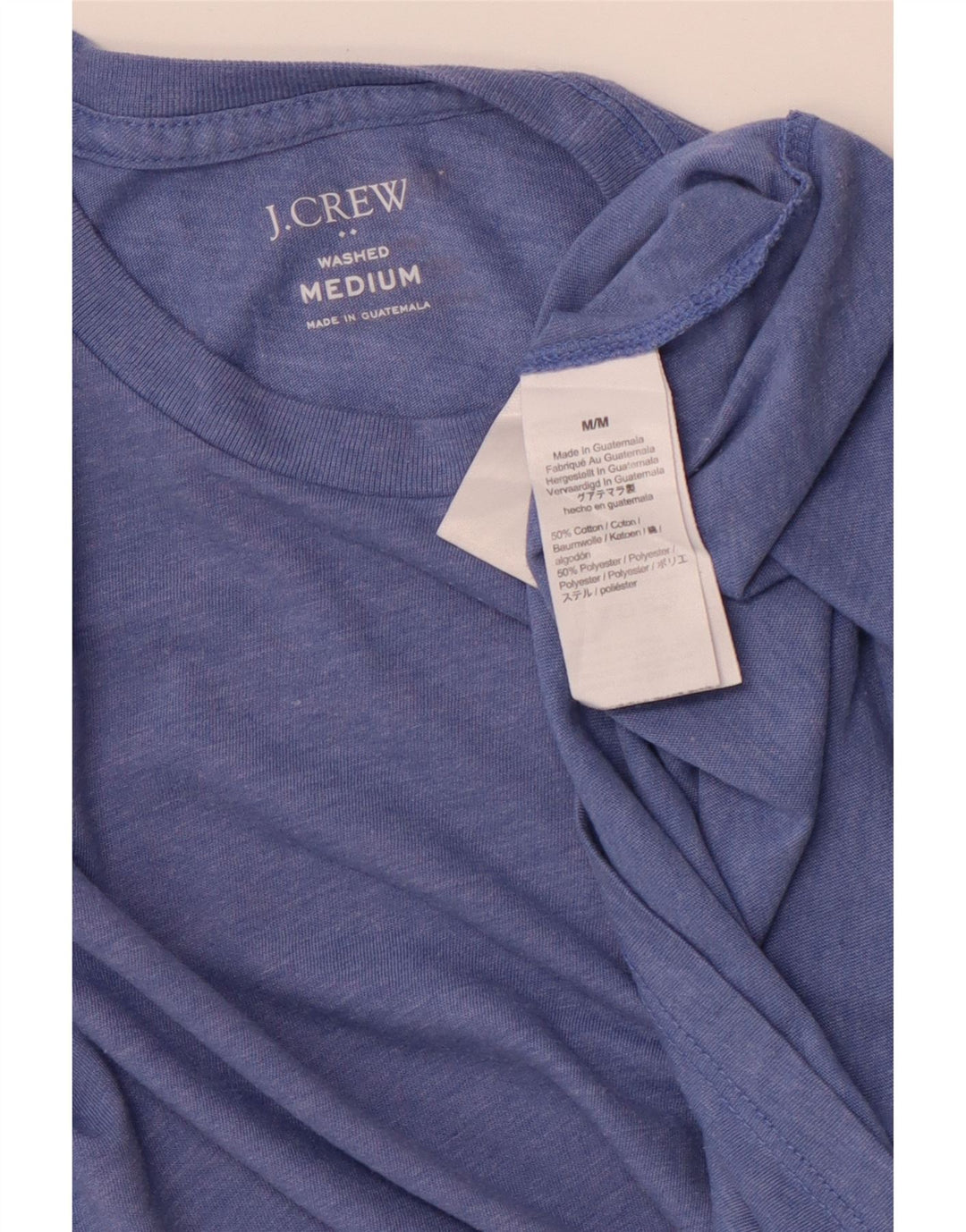 J. CREW Mens T-Shirt Top Medium Blue Cotton